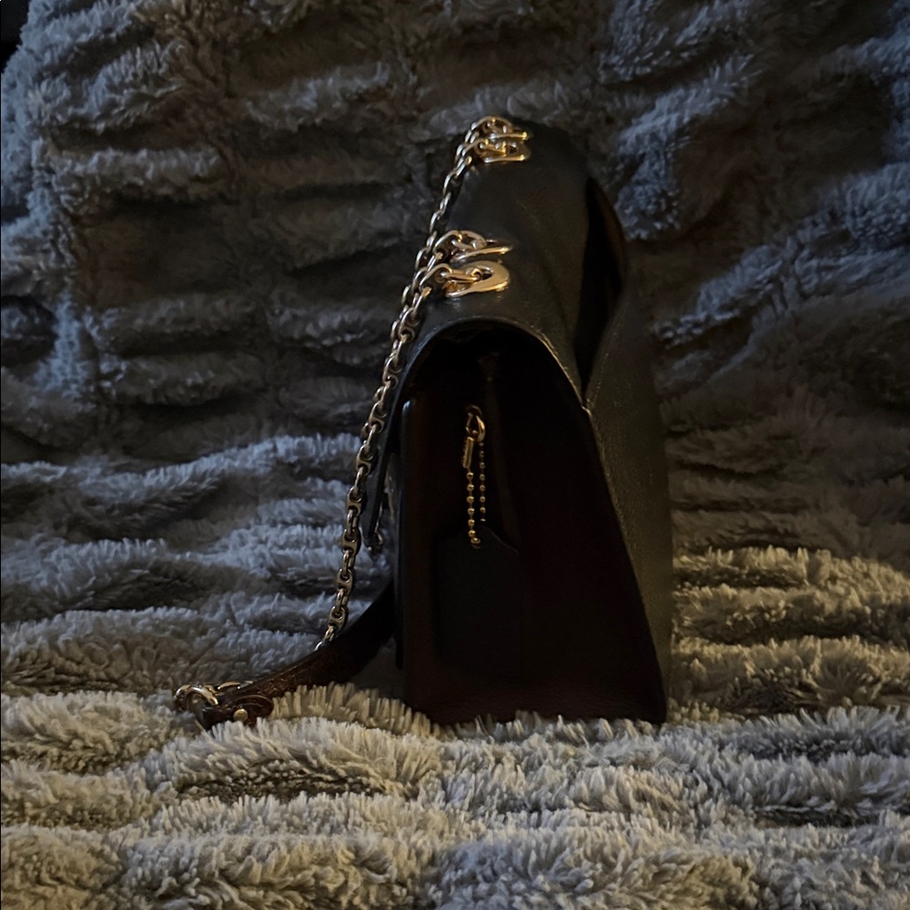 Coach Black Crossbody Bag with Gold Chain - Picture 3 of 6